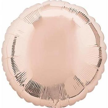 Globo de papel de aluminio Amscan International 3618502, forma de círculo Círculo color rosa oro