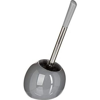 Escobillero Redondo para WC con Elegante Diseño y Escobilla Gris de Seda