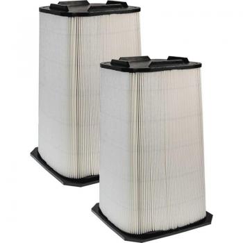 Microfiltro Reemplazo Vhbw 2x para Purificador de Aire Dustcontrol 42896 - Filtro de Aire Negro Blanco