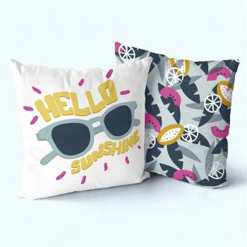 Pack de 2 fundas de cojín decorativas multicolores