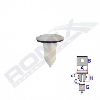 Soporte parachoques ROMIX ROM C70128 con grapa, diseño resistente, compatible con modelos específicos, fácil instalación y ajuste seguro