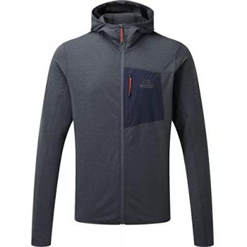 Mountain Equipment Lumiko Men's Hooded Fleece Jacket - Gray/Blue, Quick-Dry, Size XL