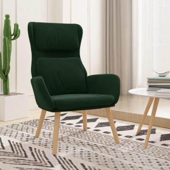 Sillón de relax terciopelo verde oscuro Vidaxl