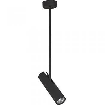 Plafón Euluna Eye Super, altura 58 cm, negro, moderno y ajustable