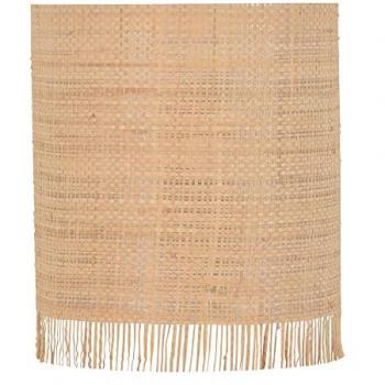 Aplique Murale Ibiza de Rafia Natural H23cm Beige con Franja E14 60W