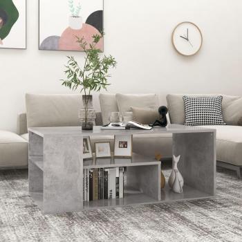 Mesa de centro Sala de estar Hormigón gris 100x50x40 cm Madera Multicapa