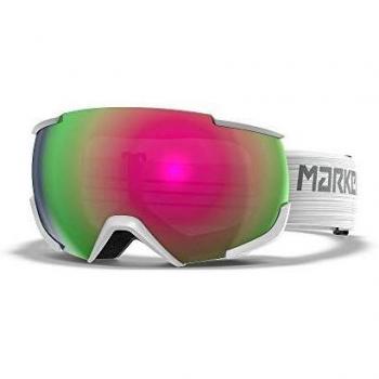 Marker 16:10+OTG White w/Pink Plasma MIRR Gafas de esquí, Unisex Adulto, Blanco, Talla única