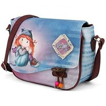 Forever Ninette Origin Muffin Bolso Bandolera, 26 cm, Azul
