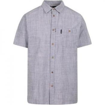Camisa Basham de Tela para Hombre Trespass - Camisa Woven de Manga Larga, 100% Algodón, Estilo Casual, Cierre de Botones, Bolsillo en el Pecho, Diseño Clásico