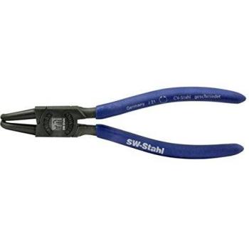 SW-Stahl Seegringzange 170 mm de punta curva para interior fusibles, 41402L