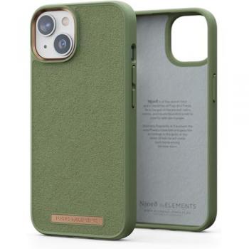 Funda Njord Suede Comfort+ para iPhone 14 Plus - Oliva