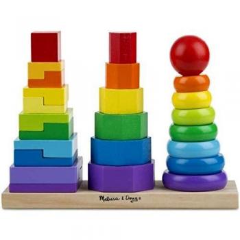 Melissa & Doug Geometric Stacker Toddler Toy
