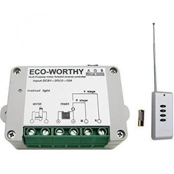 ECO-WORTHY DC 12V 24V Inversión Positiva Inalámbrica Control Remoto para Motores Actuador Lineal