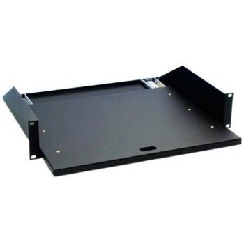 Bandeja de Rack Adam Hall 8755 2U Negra con Deslizadores