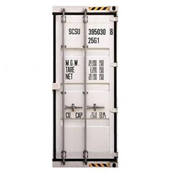 Sticker Mural Trompe L'Oeil para Puerta de Contenedor Metálico, 204x83cm, Decoración Interior Estilo Industrial