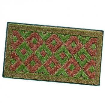 Felpudo de Entrada 50x80 cm Antideslizante Absorbente Suave Vellutado Verde 100% Made in Italy