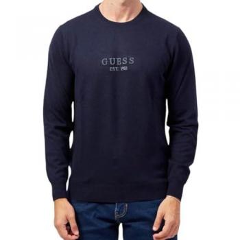 Guess Men's Slim Fit Light Gray Wool Sweater