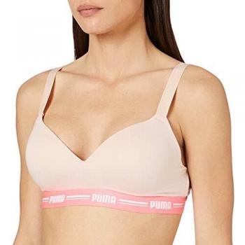 PUMA Women Padded Top 1P Hang Ropa Interior, Light Pink, XL para Mujer