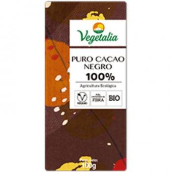 Vegetalia Chocolate Negro 100% Puro Cacao Bio 100g