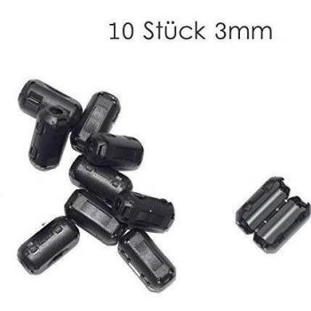 YAMAY 3mm Diámetro Interior Núcleo de Ferrita del cable del anillo EMI RFI Filtro de ruido Cable Clip