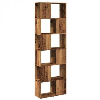 Estantería/Divisor de Espacios Madera Envejecida 60x24x186 cm