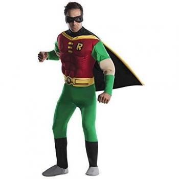 Batman - Disfraz de Robin musculoso para hombre, Talla M adulto