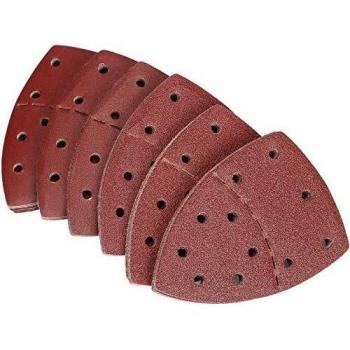 60 hojas de lija de ratón para lijadora Bosch Multi-Sander PSM 100A PSM 200 AES PSM 18,11 agujeros surtidos 40/60/80/120/180/240 granos