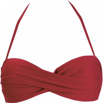 Onades by Red Point Beachwear, mujer, Bikini sujetador, Bando foam drapeado, Catania, Talla ESP: 85, copa B, rojo