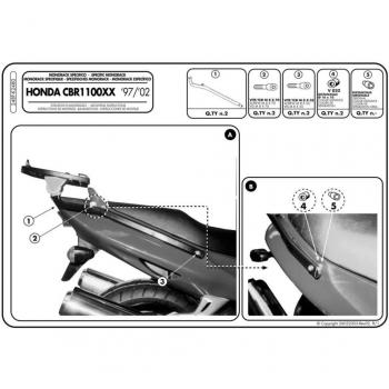 GIVI Monorack y Maletín Superior para Honda CBR 1100 XX (97-09) - Compatible con sistema Monokey, incluye soporte M3-MM