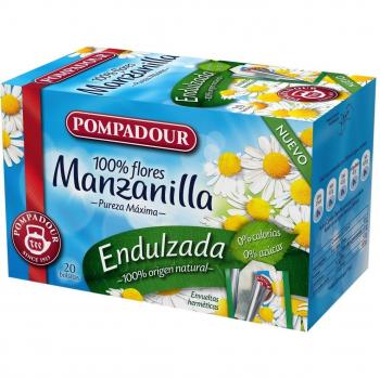 Pompadour Té Infusion Manzanilla Endulzada - 20 bolsitas