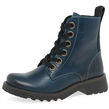 Fly London Ragi Women's Military Ankle Boots - Navy Blue - Size 5