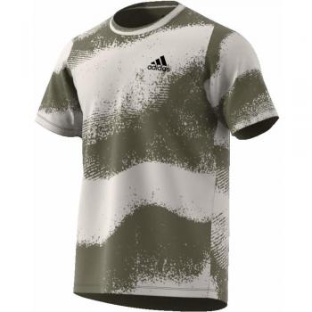 adidas Freelift_360 Alive Graphic T-Shirt, Hombre, Khaki/Raw White, XL