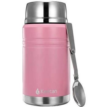 Keetan Termo para Comida, 500-750 ml, Taza Aislada de Acero Inoxidable para Alimentos y Bebidas, Termo Termico para Niños y Adultos con una Cuchara Plegable
