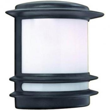 Aplique de pared Stroud Negro 1 bombilla 24cm IP44 E27