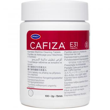 Urnex Cafiza E31 Tableta de limpieza para cafeteras, descalcificador en formato tableta, efectivo para eliminar residuos de café y aceites, compatible con máquinas espresso y sistemas de filtración