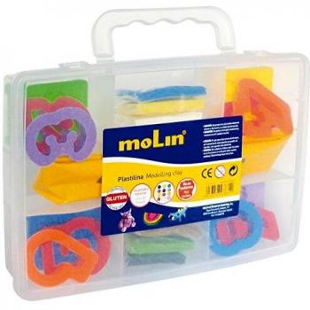 Molin PTL977-G - Maletín de plastilina con 24 accesorios