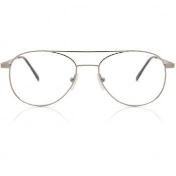 Pilot Full Rim Metal Kids' Prescription Glasses - Silver, Size 50, Blue Light Block Available, Free Lenses - SmartBuy Kids