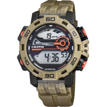 Reloj Calypso For Man K5809/3 con Correa de Caucho en Color Marrón