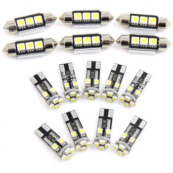 sourcing map X Autohaux Canbus Blanco Bombillas de Techo Interior Pack de Luz Led para Coche