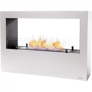Biochimenea Modular de Suelo en Acero Blanco de Gran tamaño Danae Purline