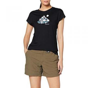 SmartWool Merino Sport 150 Mountains and Sea Camiseta, Mujer, Negro, Large