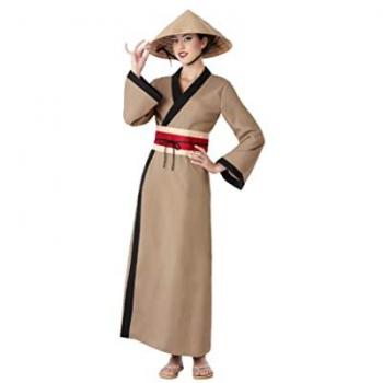Disfraz China Kimono Marrón Adulto M/L