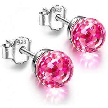 Alex Perry Regalo para Mujer Pendientes Rosa Plata Regalo Cristal de Swarovski