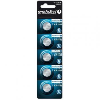 Batería de Litio CR1632 everActive (5 Unidades, 140 mAh)