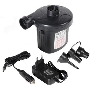 Bomba de Aire Eléctrica DC12V/AC220V-Usado para Bolsas al Vacío, Colchón Hinchable, Juguetes Hinchable, Car, etc, Bomba de Aire con 3 Accesorios con Hinchar y Deshinchar, Viaje a Familia