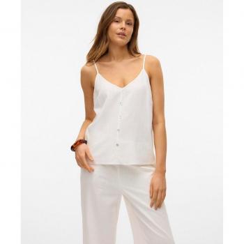 Top de tirantes de mujer en mezcla de viscosa y lino modelo 'MYMILO' - Vero Moda