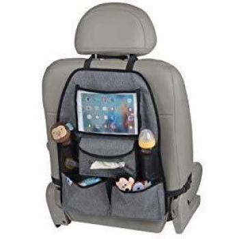 Organizador de Asiento de Coche Deluxe Negro-Gris Altabebe