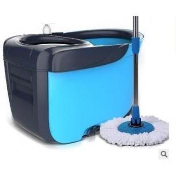 T & S YACHT Buena Dual Drive centrifugado - Cubo para fregona cubo fregona Fregona Mopa de ruedas automáticamente blue-48*30*28