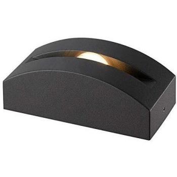 Lámpara exterior LED Marka, aluminio gris oscuro, 1 llama, moderna, iluminación de senderos