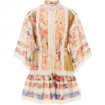 Zimmermann Women's Lace Trimmed Mini Dress | Size 1 | 8502DRS242SPLI